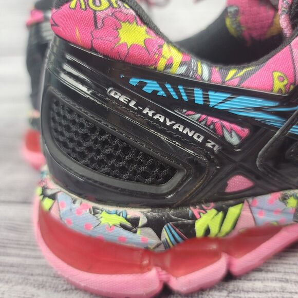 ASICS Gel Kayano 21 Black Multi Running Shoe T4H7Q Womens 9 US - Picture 5 of 8